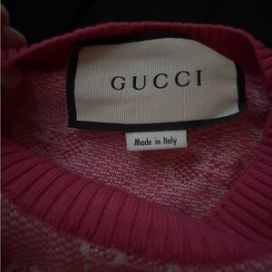 Gucci Pink Knit Sweater Top